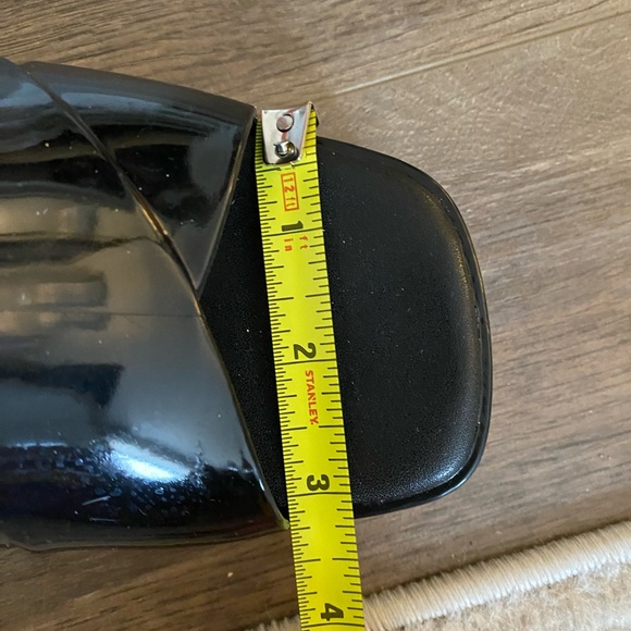 Soda black patent chunky slide on jelly platform sandal heels - Picture 11 of 13